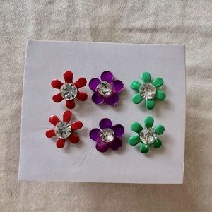 Beautiful Flower Stud Earring Set